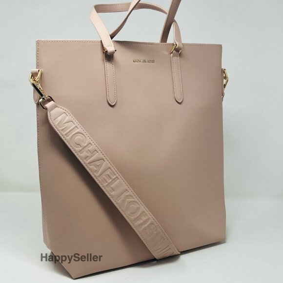 Michael Kors Tote Bag Handbag Purse Crossbody Strap Blush Pink Travel NEW - Picture 8 of 14